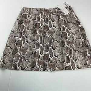 French Connection Womens Size 6 Faux Snakeskin Mini Skirt NWT